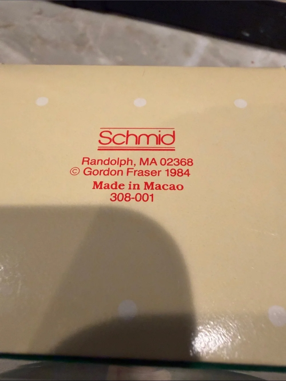 vintage 1984 Schmid by Gordon Fraser 